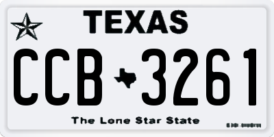 TX license plate CCB3261