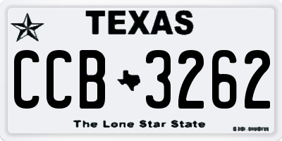 TX license plate CCB3262