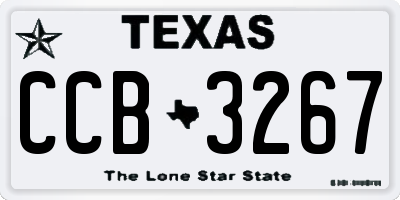 TX license plate CCB3267