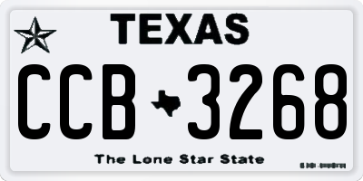 TX license plate CCB3268