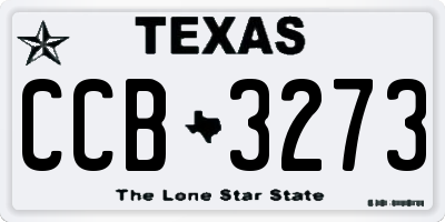 TX license plate CCB3273