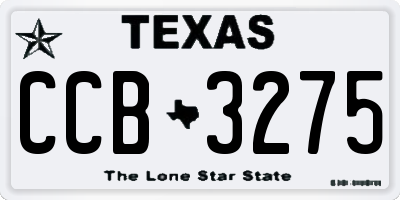 TX license plate CCB3275