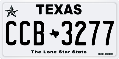 TX license plate CCB3277