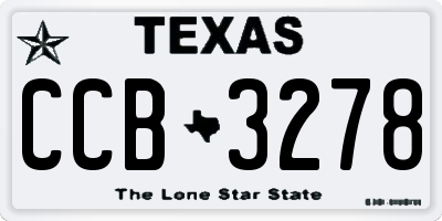 TX license plate CCB3278