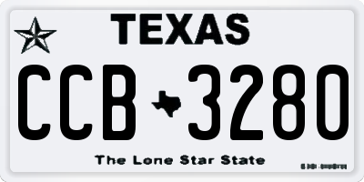 TX license plate CCB3280