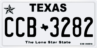 TX license plate CCB3282