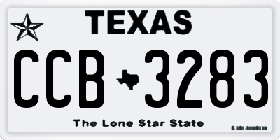 TX license plate CCB3283