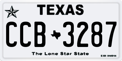 TX license plate CCB3287