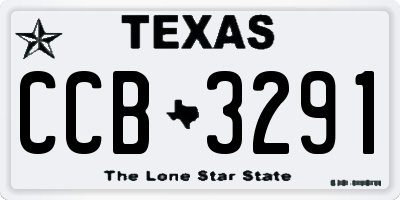 TX license plate CCB3291