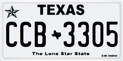 TX license plate CCB3305