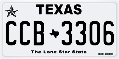 TX license plate CCB3306