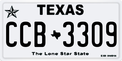 TX license plate CCB3309