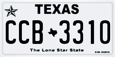 TX license plate CCB3310