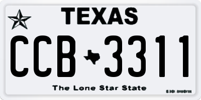 TX license plate CCB3311