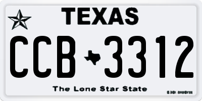 TX license plate CCB3312