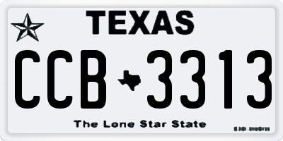 TX license plate CCB3313