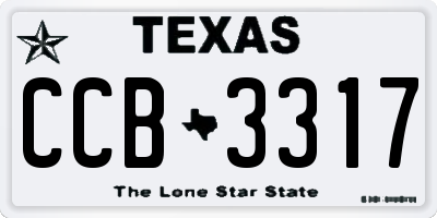TX license plate CCB3317