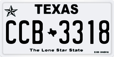 TX license plate CCB3318