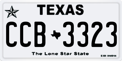 TX license plate CCB3323