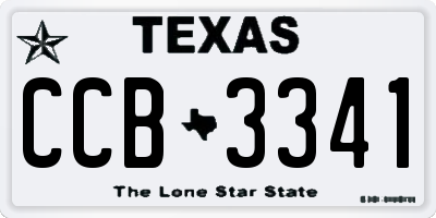 TX license plate CCB3341