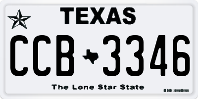TX license plate CCB3346