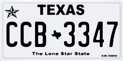 TX license plate CCB3347