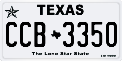 TX license plate CCB3350