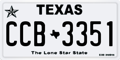 TX license plate CCB3351