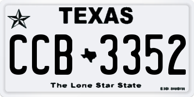 TX license plate CCB3352