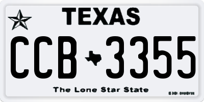 TX license plate CCB3355
