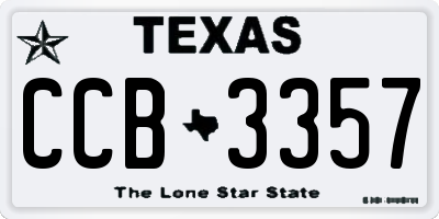 TX license plate CCB3357