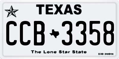 TX license plate CCB3358