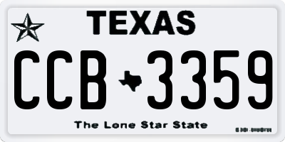 TX license plate CCB3359