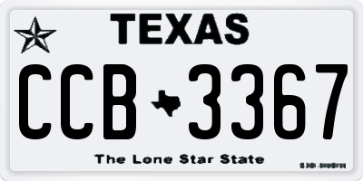 TX license plate CCB3367