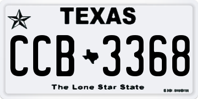 TX license plate CCB3368