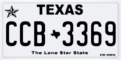 TX license plate CCB3369