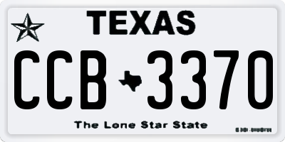 TX license plate CCB3370