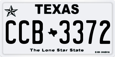 TX license plate CCB3372