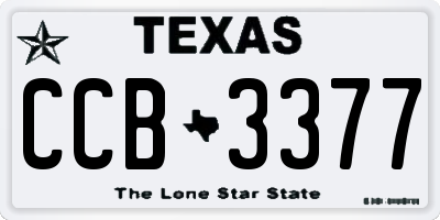 TX license plate CCB3377