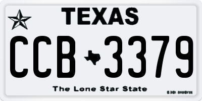 TX license plate CCB3379