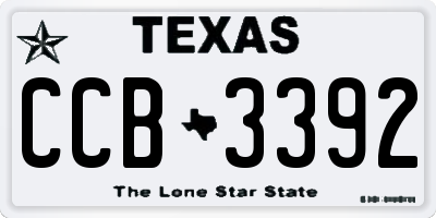 TX license plate CCB3392