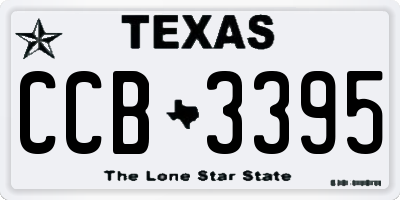 TX license plate CCB3395