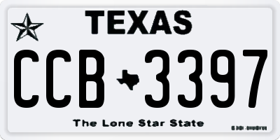 TX license plate CCB3397