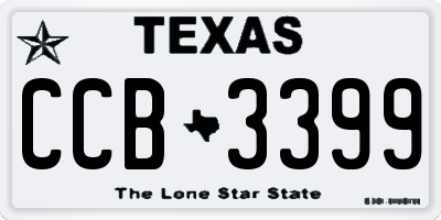 TX license plate CCB3399