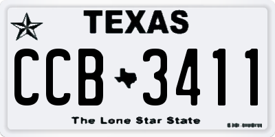 TX license plate CCB3411