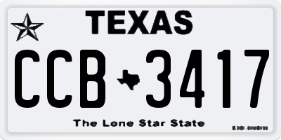 TX license plate CCB3417