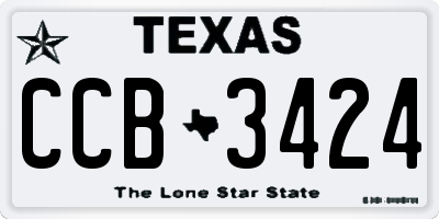 TX license plate CCB3424