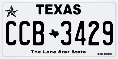 TX license plate CCB3429