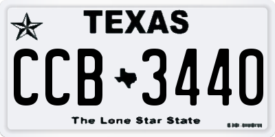 TX license plate CCB3440