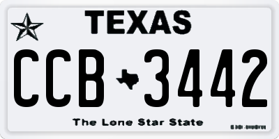 TX license plate CCB3442